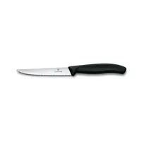 product of Victorinox 6.7233 Steak Knife - 4-1/2" Spear Tip, Serrated Black Blade, Plastic Handle, Stamped
