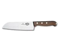 product of Victorinox 6.8520.17 Santoku Knife, 7" Stamped Blade, Granton Edge, Wood Handle - Cutlery
