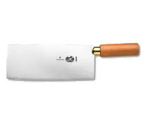 product of Victorinox 7.6059.8 Chinese Cleaver Knife, 8" x 3" Curved Blade, Walnut Wood Handle, Wood Color