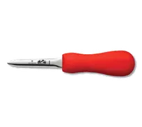 product of Victorinox 7.6399.4 Oyster & Clam Knife, Boston Style, 3" Narrow Blade, Red Supergrip Plastic Handle