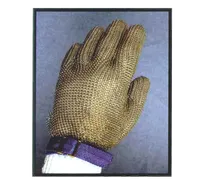 product of Victorinox 7.9039.S Saf-T-Gard Cut-Resistant Glove, Small, Steel, Wrist Strap, White Band, CE UL