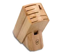 product of Victorinox 7.9093.87 9-Slot Hardwood Knife Block Holds 7 Knives, Includes Shear & Steel, Cross Logo