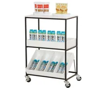 product of Cal-Mil 23166-15 Merchandising Cart, 3-Tier, 28"W x 20"D x 40"H, White