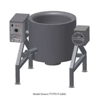 product of Therma-Tek TT-TTFJ-T-G20G 20 Gallon Floor Tilting 2/3 Steam Jacketed Gas Kettle, 108.500 BTU