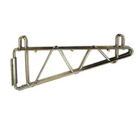 product of Serv-Ware SLDWMB21-CWP 21" Silver Epoxy Double Wall Shelf Bracket