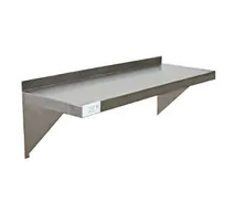 product of Serv-Ware SSWS1260-CWP-V 60" W x 12" D Stainless Steel Wall-Mounted Shelving, 18 Gauge, 400 Series