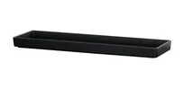 product of Cal-Mil 26110-206-13 Tray, 21.5" L x 6.75" W x 1.5" H, Melamine, Matte Black, Raised Rim, Modular