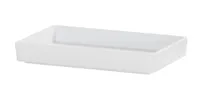 product of Cal-Mil 26110-610-15 Hudson Tray, 10.5" x 6.5" x 1.5" H, Melamine, Matte White, Raised Rim, Modular