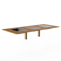 product of Steelite MGCITD02BBXX Hot/Cold Table Buffetware, 71" x 29.5", Triple Drop-In Top, Materials - 1/Case