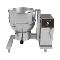 product of Groen DEES/40A 40 Gallon Floor Tilting 2/3 Steam Jacketed Electric Kettle, Low Height
