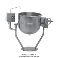 product of Legion TWP-20 20 Gallon Floor Tilting 2/3 Steam Jacketed Direct Steam Kettle w/ Pedestal Base