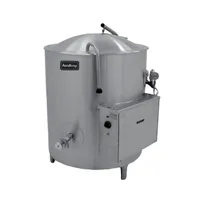 product of AccuTemp ALHEC-80 80 Gallon Floor Stationary 2/3 Steam Jacketed Electric Kettle w/ Leg Mounted Base