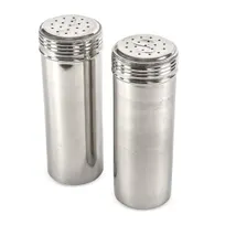 product of Concasse MCESPAI10 Dredger, 10-11 oz Stainless Steel Shaker, Perforated Top, Silver Lid, No Handle