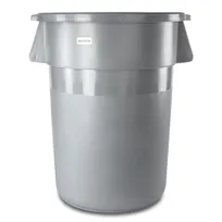 product of Concasse MCLBBRED168 Heavy Duty Commercial Trash Can, 44-Gallon Gray Capacity, Steel Construction