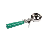 product of Concasse MCPP12 - 12" Portion Spoon, 2-2/3 oz, Stainless Steel with Green Plastic Handle