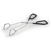 product of Concasse MCPTAIP12 Scissor Tongs, 12" Long, Stainless Steel with Black Plastic Handle