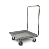 product of Concasse MCRACCAR2 Transporter Tray Dolly, 21" W x 21" D x 7.5" H Stainless Steel, Stack Design with Handle