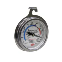 product of Cooper-Atkins 25HP-BR-8 Refrigerator/Freezer Thermometer, -20 to 80°F, Steel Dial, Hook Hang Mount