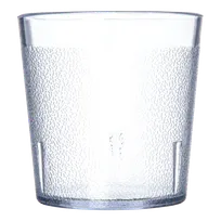 product of Dinex DX552907 Clear 9oz Textured Tumbler, Low Profile, BPA-Free SAN, Dishwasher Safe - 36/Case