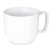 product of Dinex DXCMU802A - 8 oz White Vitrified China Mug 3-1/2" Dia x 3" H, Stackable with Handle - 1/Case