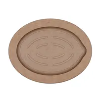 product of Epicurean 659-120903 Fajita Board, Nutmeg, 12" x 9.25" Oval, Composite, Heat Res 350°F, Knife Safe