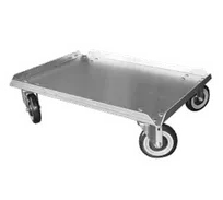 product of GSW USA C-PD2027 Heavy-Duty Aluminum Tray Dolly, 18" x 26" Platform, 300 lbs, 6" Braked Casters, ETL Certified