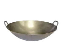 product of GSW USA WK-28 Wok Pan, 28" Dia. X 8-1/2" Depth, Double Handle, Iron, Handmade