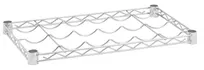 product of Hubert 108442 Kratos Wire Wine Shelf, 24"W x 14"D, 5-Bottle Capacity, Chrome Finish, NSF Certified