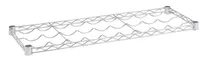 product of Hubert 127298 Kratos Wire Wine Shelf, 36"W x 14"D, 5-Bottle Capacity, Chrome Finish, NSF Certified Commercial Rack