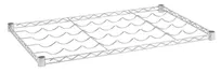 product of Hubert 18453 Kratos Wire Wine Shelf, 36"W x 24"D, 16-Bottle Capacity, Chrome Finish, NSF Certified