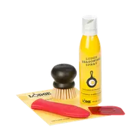 product of Lodge A-CAREC1 Iron Care Kit, 6 oz Seasoning Spray, Pan Scraper, Holder, Brush - 1/Set