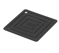 product of Lodge AS6S11 Pot Holder, 5.875" x 5.875" Black Silicone, Heat Resistant 250°F, Dishwasher Safe