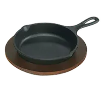 product of Lodge U3RP - 8" Round Walnut Stained Wood Underliner, Hand Wash Only, Made in USA