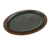 product of Lodge UJOP Oval Wood Underliner, Walnut Stain, 15-1/2" L x 12" W, Hand Wash Only, Made in USA