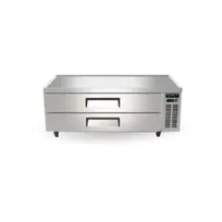 product of MVP Group KIN72CB-HC 72" 2 Drawers Refrigerated Chef Base, Steel Top, 1/4 HP, 115V