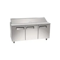 product of Kool-It Infinity KIN72MSP-HC 72" 3-Door Mega Top Sandwich and Salad Prep Table, 30 Pans