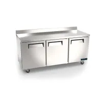 product of Kool-It Infinity KIN72WTR-HC 72" 3-Section Worktop Refrigerator w/ 3 Doors, 18 cu. ft.