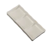 product of Town 31283/DZ - 7" Three-Compartment Sauce Dish, Melamine Ivory, 7-1/2" x 3-1/4" -22° to 248°F - 1 Dozen
