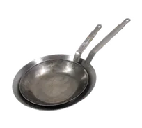 product of Town 34809 Commercial Frying Pan, 9" Diameter, Steel Construction, Riveted Handle, Uncoated Finish