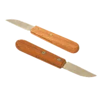 product of Town 47402 Paring Knife, 2-1/2" x 3/4" Blade, 7-1/4" OA, Riveted Wood Handle, Stainless Steel