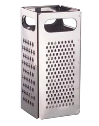 product of Vollrath SG-200 Dripcut Box Grater, 4" Square x 9" High, Four-Sided Stainless Steel with Hand Grips