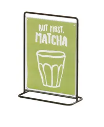 product of Cal-Mil 25203-811-13 Logan Sign Holder, 9" x 4.5" x 12.5" H, Round Metal Display Sign Holder