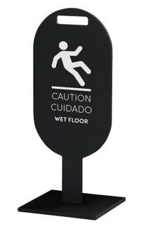 product of Cal-Mil 28608-13 Vista Floor Sign, 10" x 10" x 24"H Oval HDPE Wet Floor