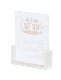 product of Cal-Mil 28622-811-141 Vista U-Frame Menu Card Holder, 12" x 9" x 2" HDPE Coastal