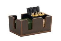 product of Cal-Mil 3499-140 Bar Caddy, 10.75" x 7" x 4.75" HDPE Mocha Organizer for Straws & Stirrers