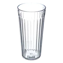 product of Carlisle 012007 Bistro 20oz Clear Fluted Tumbler, SAN, BPA-Free, Dishwasher Safe, Stackable