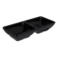 product of Carlisle 086203 Plastic Ramekin, 4 Oz Square, 5-3/4" L x 2-3/4" W, Black Melamine, NSF - 1/Each