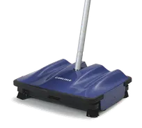 product of Carlisle 3639914 Multi-Surface Duo-Sweeper, 9-1/2" Brushless, 10" Path, Dust Bin, 42" Handle, Blue ABS