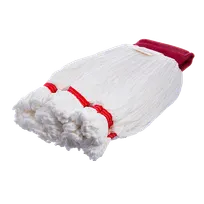 product of Carlisle 36942002 Wet Mop Head - Medium White Microfiber Yarn, Looped End, 5" Vinyl-Coated Band