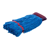 product of Carlisle 36942014 Wet Mop Head - Medium White Microfiber Yarn Mop, Looped End, 5" Vinyl-Coated Band